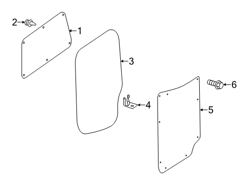 2018 Mercedes-Benz Sprinter 2500 Interior Trim - Rear Loading Door Diagram