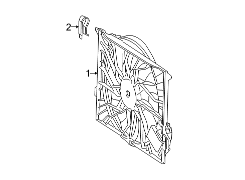 2013 Mercedes-Benz S550 Cooling System, Radiator, Water Pump, Cooling Fan Diagram 1