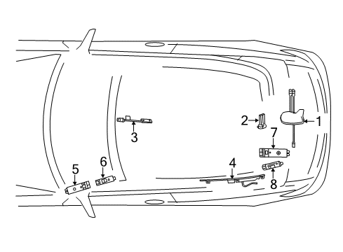 2014 Mercedes-Benz E350 Antenna & Radio Diagram 1