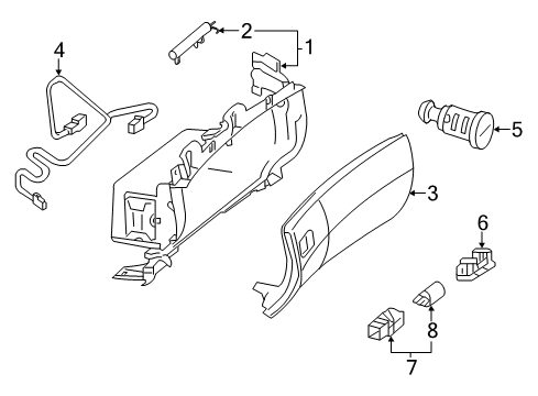 2014 Mercedes-Benz CL63 AMG Glove Box Diagram