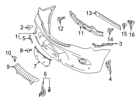 2017 Mercedes-Benz Sprinter 2500 Front Bumper Diagram 2