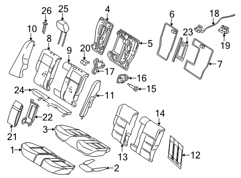 Seat Cushion Pad Diagram for 212-920-00-50