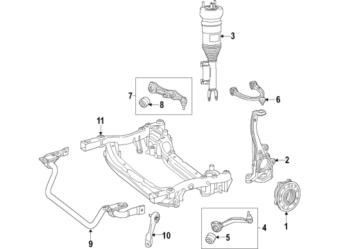 2019 Mercedes-Benz E300 Front Suspension, Control Arm Diagram 5