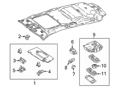 2021 Mercedes-Benz E63 AMG S Interior Trim - Roof Diagram 5