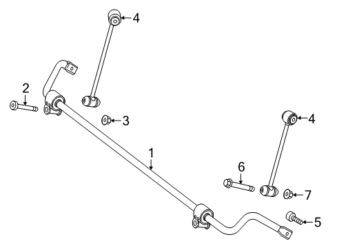 2023 Mercedes-Benz E450 Rear Suspension, Control Arm, Ride Control, Stabilizer Bar  Diagram 1