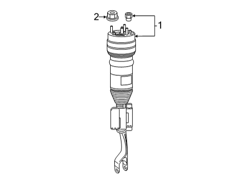 2021 Mercedes-Benz GLC63 AMG Struts & Components - Front Diagram 1