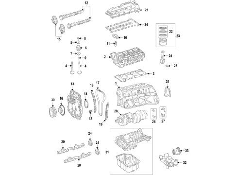 2020 Mercedes-Benz Sprinter 2500 Engine Parts & Mounts, Timing, Lubrication System Diagram 4