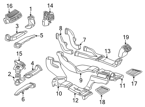 Defroster Duct Diagram for 215-831-02-46