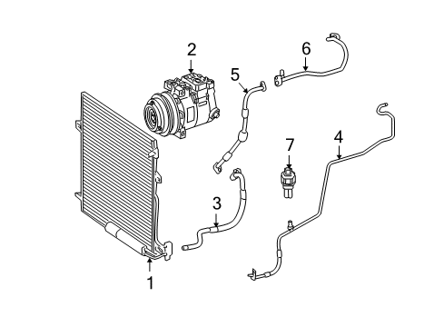 2010 Mercedes-Benz ML550 Air Conditioner Diagram 1