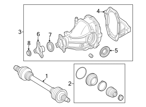 2023 Mercedes-Benz GLC300 Axle & Differential - Rear Diagram 1