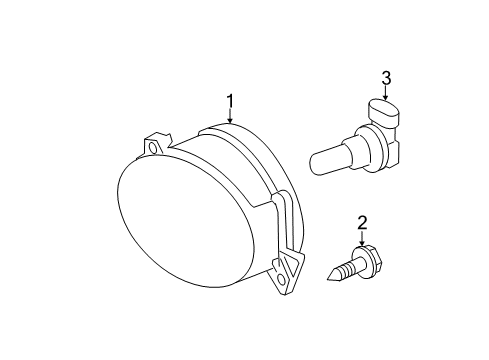 2012 Mercedes-Benz R350 Front Lamps - Fog Lamps Diagram 2