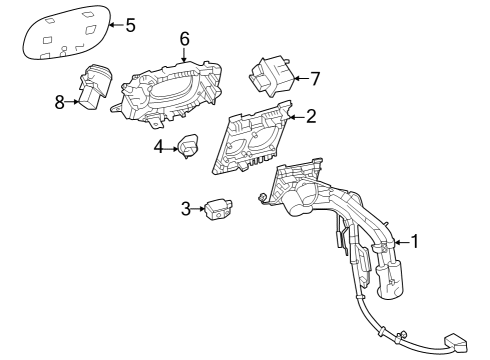 2024 Mercedes-Benz EQS 450+ SUV Quarter Panel & Components Diagram 1