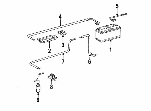 1992 Mercedes-Benz 400SE Battery Diagram