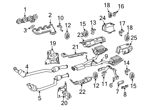 2009 Mercedes-Benz SLK55 AMG Exhaust Components