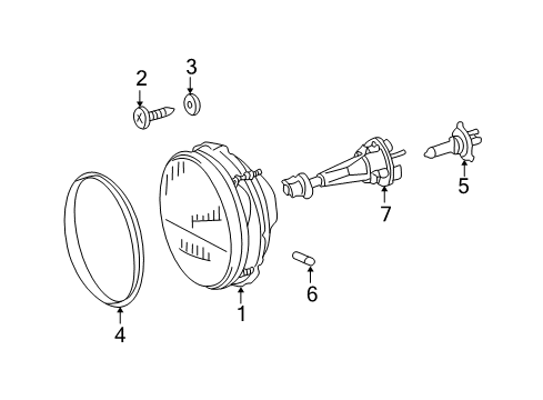 2004 Mercedes-Benz G55 AMG Bulbs Diagram 2