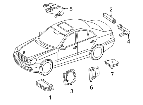 2010 Mercedes-Benz CLS63 AMG Keyless Entry Components