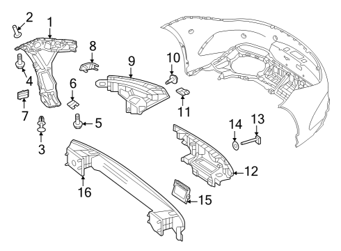 2023 Mercedes-Benz SL55 AMG Bumper & Components - Rear Diagram 2