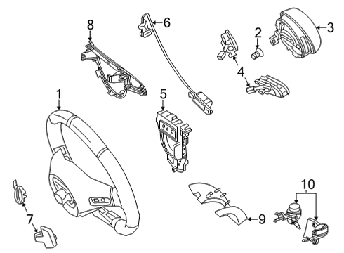 2020 Mercedes-Benz AMG GT C Steering Column & Wheel, Steering Gear & Linkage Diagram 7