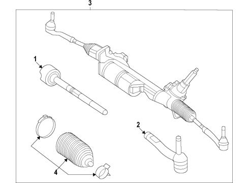 2021 Mercedes-Benz GLE580 Steering Column & Wheel, Steering Gear & Linkage