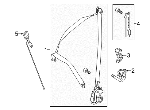 2017 Mercedes-Benz GLE63 AMG S Seat Belt Diagram 1