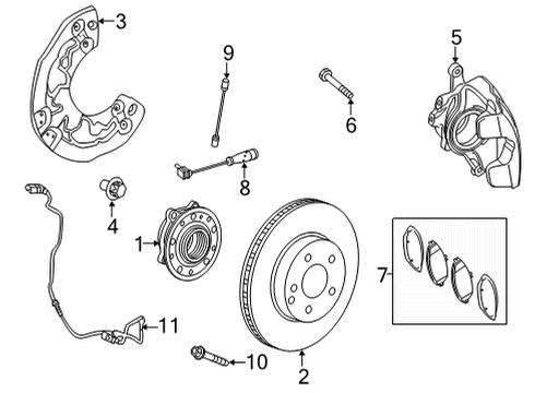 2022 Mercedes-Benz E350 Brake Components Diagram 2