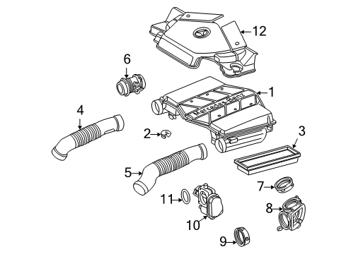 2006 Mercedes-Benz CLK55 AMG Air Intake Diagram