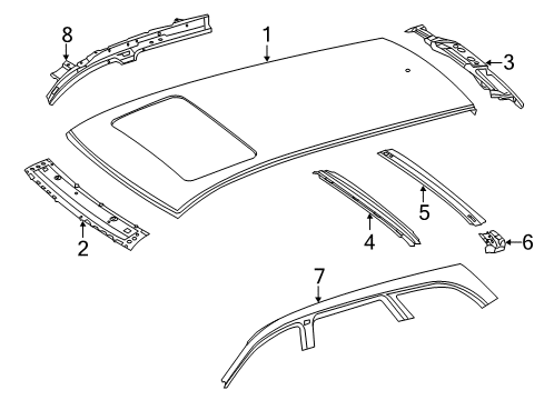 2015 Mercedes-Benz E350 Roof & Components Diagram 2