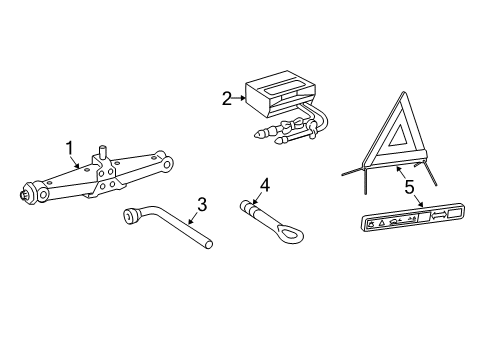 2013 Mercedes-Benz GLK250 Jack & Components Diagram