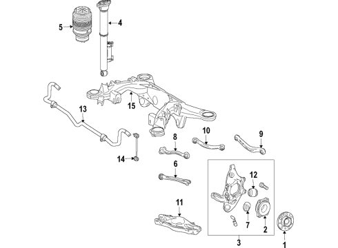 2020 Mercedes-Benz E63 AMG S Rear Suspension, Control Arm Diagram 2