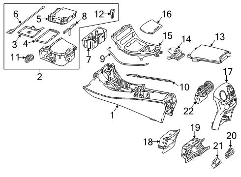 2023 Mercedes-Benz CLS450 Console Diagram 1