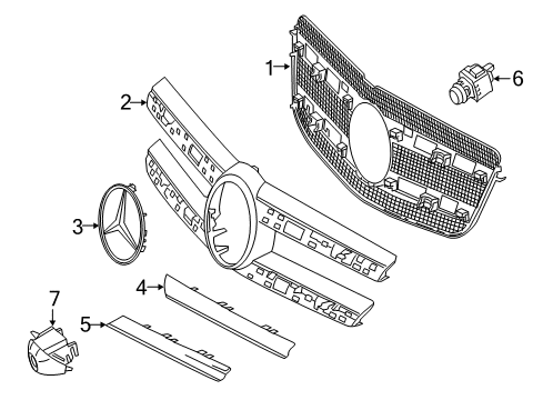 2017 Mercedes-Benz GLS550 Grille & Components