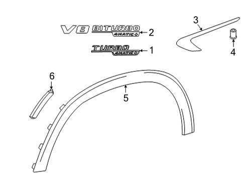 2022 Mercedes-Benz E450 Exterior Trim - Fender Diagram