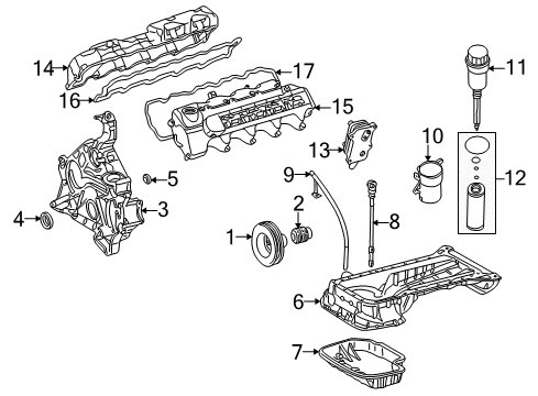 2005 Mercedes-Benz G55 AMG Engine Parts, Mounts, Cylinder Head & Valves, Camshaft & Timing, Oil Pan, Oil Pump, Crankshaft & Bearings, Pistons, Rings & Bearings