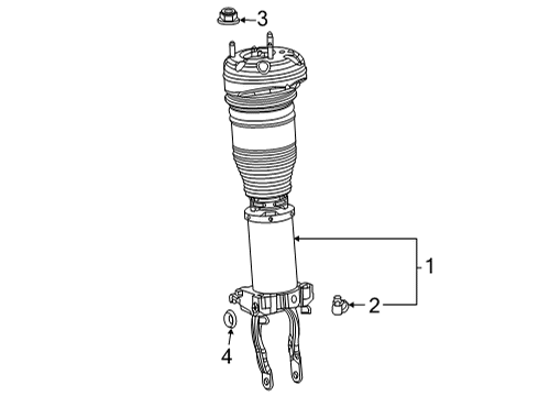 2024 Mercedes-Benz GLE53 AMG Struts & Components - Front Diagram 1