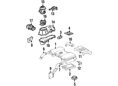 1997 Mercedes-Benz SL500 Air Intake Diagram