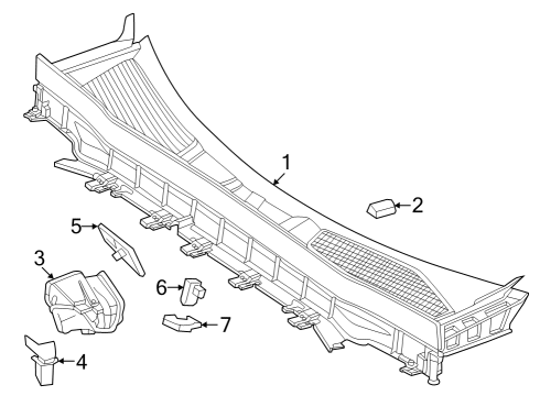 2023 Mercedes-Benz EQB 350 Cowl Diagram 1