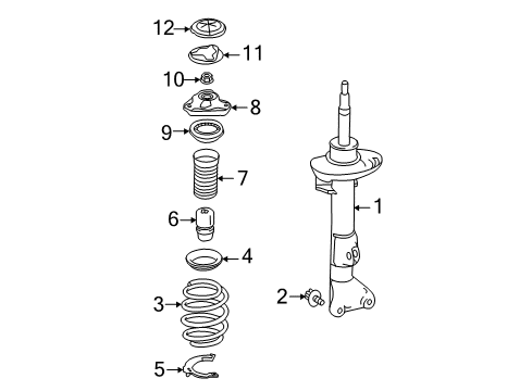 2013 Mercedes-Benz CLS63 AMG Struts & Components - Front Diagram 4