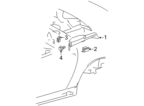 2004 Mercedes-Benz SLK320 Interior Trim - Quarter Panels Diagram