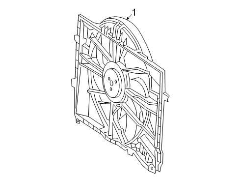 2005 Mercedes-Benz SLK55 AMG Cooling System, Radiator, Water Pump, Cooling Fan Diagram 1