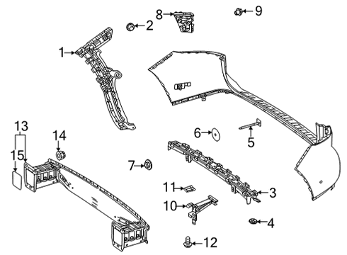 2022 Mercedes-Benz GLA250 Bumper & Components - Rear Diagram 2