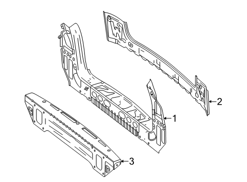 2015 Mercedes-Benz ML350 Rear Body Diagram