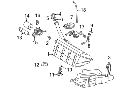 2003 Mercedes-Benz SLK320 Fuel Supply Diagram