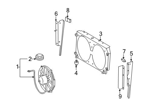 2005 Mercedes-Benz G55 AMG A/C Condenser Fan