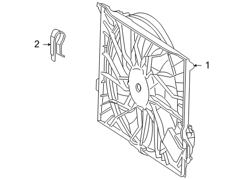 2011 Mercedes-Benz S600 Cooling System, Radiator, Water Pump, Cooling Fan Diagram 1