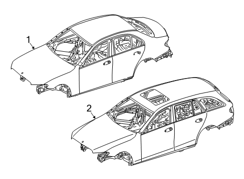 2020 Mercedes-Benz E53 AMG Body Shell Diagram 2