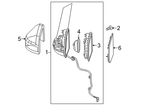 2022 Mercedes-Benz Metris Mirrors Diagram