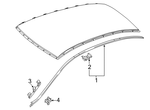 2016 Mercedes-Benz C63 AMG Exterior Trim - Roof Diagram 3