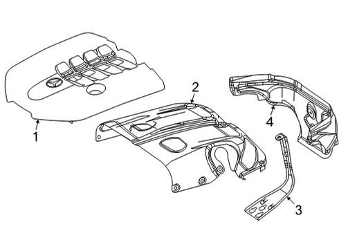 2021 Mercedes-Benz GLE580 Engine Appearance Cover Diagram