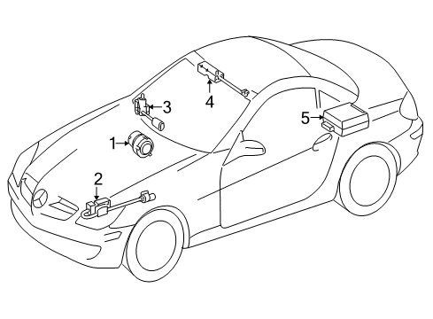 2005 Mercedes-Benz SLK350 Anti-Theft Components Diagram