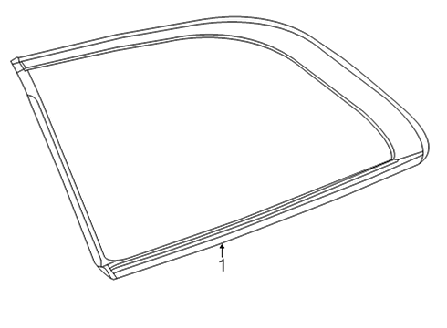 2021 Mercedes-Benz GLS63 AMG Glass & Hardware - Quarter Panel Diagram